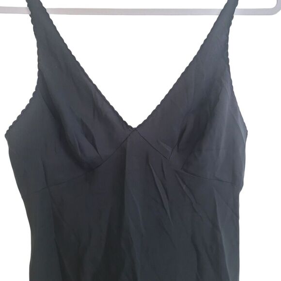 Vintage Nordstrom Babydoll Slip Dress Women's Size Medium Blue Scallop Hem Sexy - Picture 3 of 8